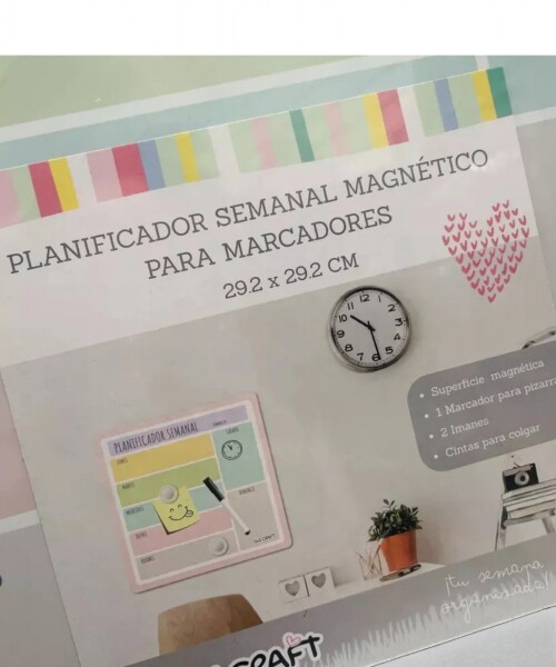 Pizarra planificadora semanal magnética - 292x292mm Pizarra planificadora semanal magnética - 292x292mm