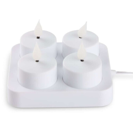 Velas LED JANSSON con cargador y control Blanco