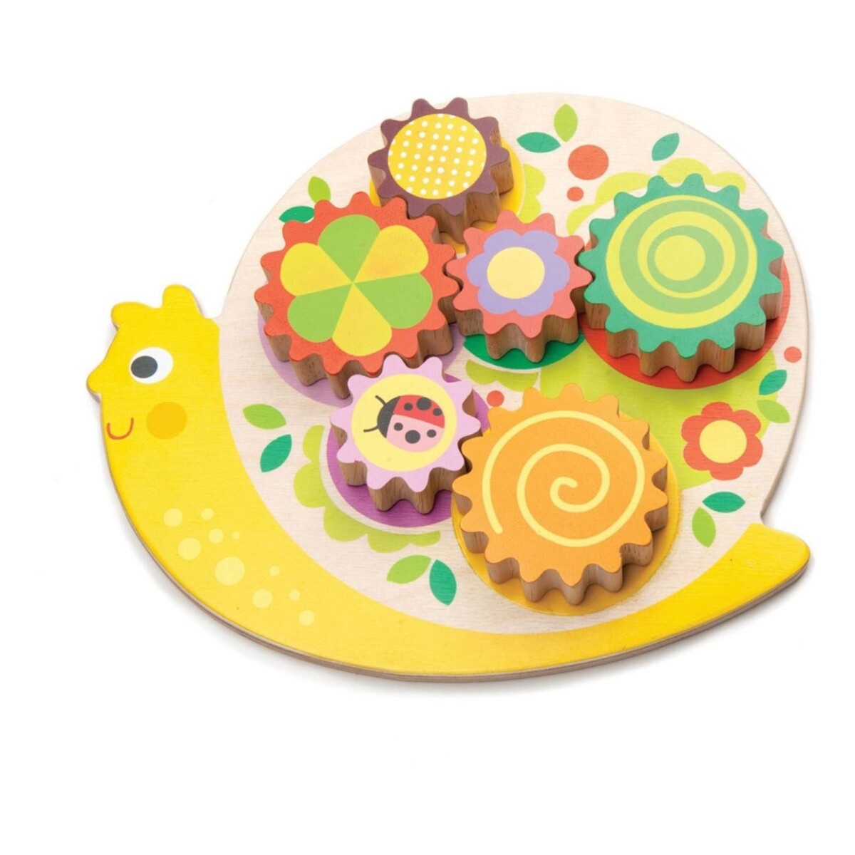 Juguete Encastrable Caracol Tender Leaf Juego Madera Niños 