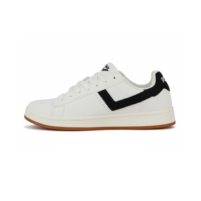Championes Pony Lifestyle Square Pu Hombre Blanco-Negro
