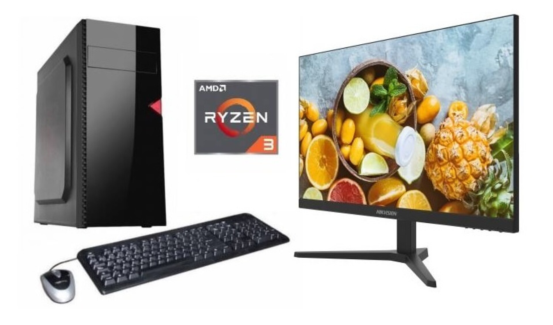 Combo Equipo Amd Ryzen 3 + Monitor 24" Nuevos! 