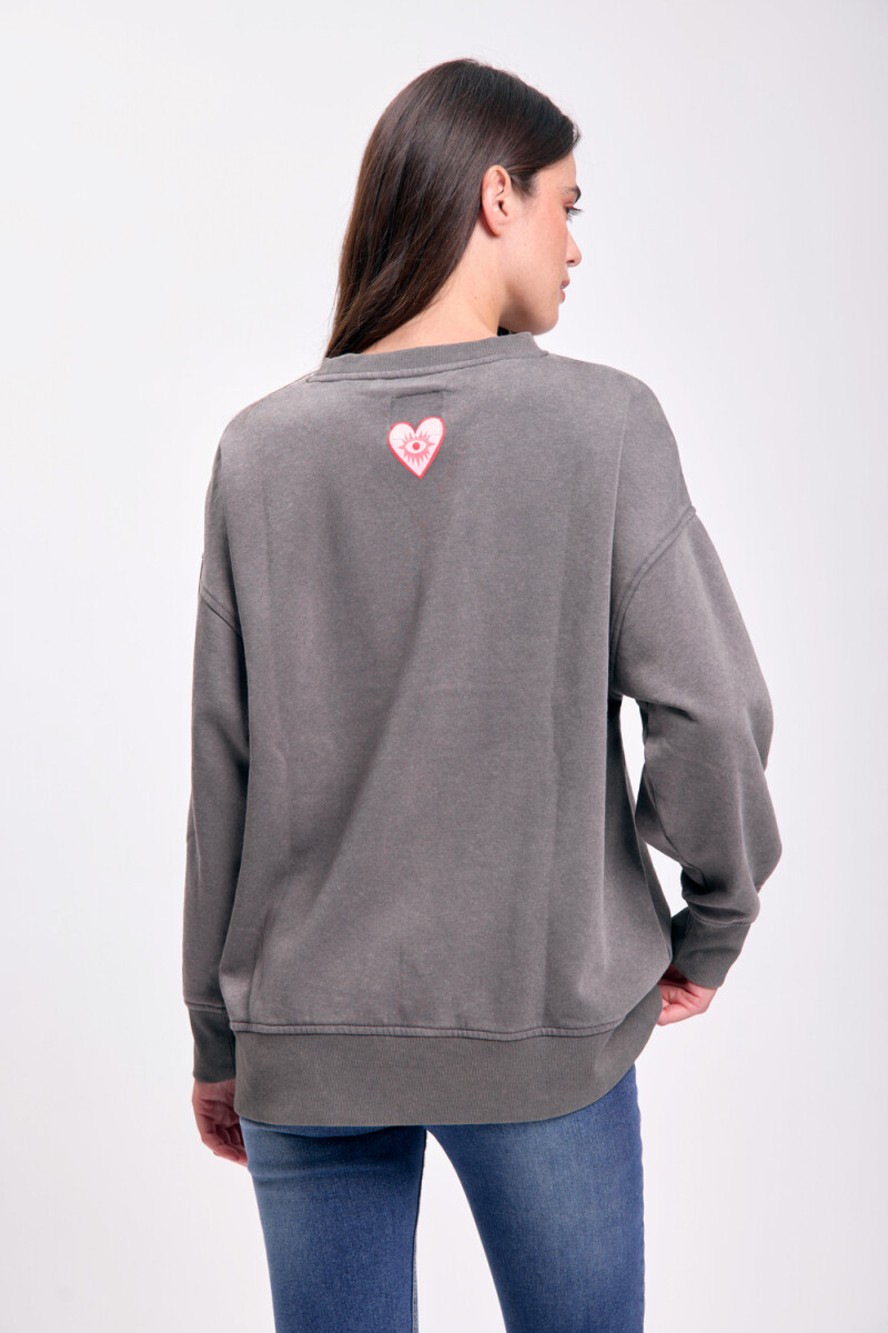 Buzo deportivo estampa Gris Oscuro