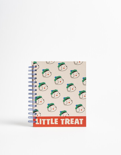 Anotadores Cuadernos y Memos Cuaderno Cuaderno Anillado Tapa Dura Estampado, Con Elástico Rosa. Cuenta Con 140 Hojas: 70 Rayadas, 70 Cuadr - Combinacion Multicolor