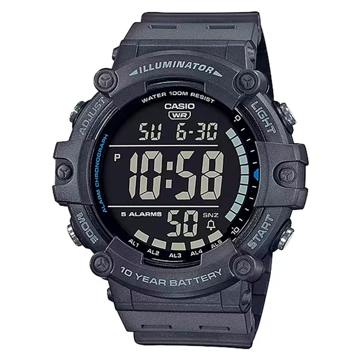 Reloj CASIO AE1500WH-8BVDF en Resina Negro Esfera 54mm 
