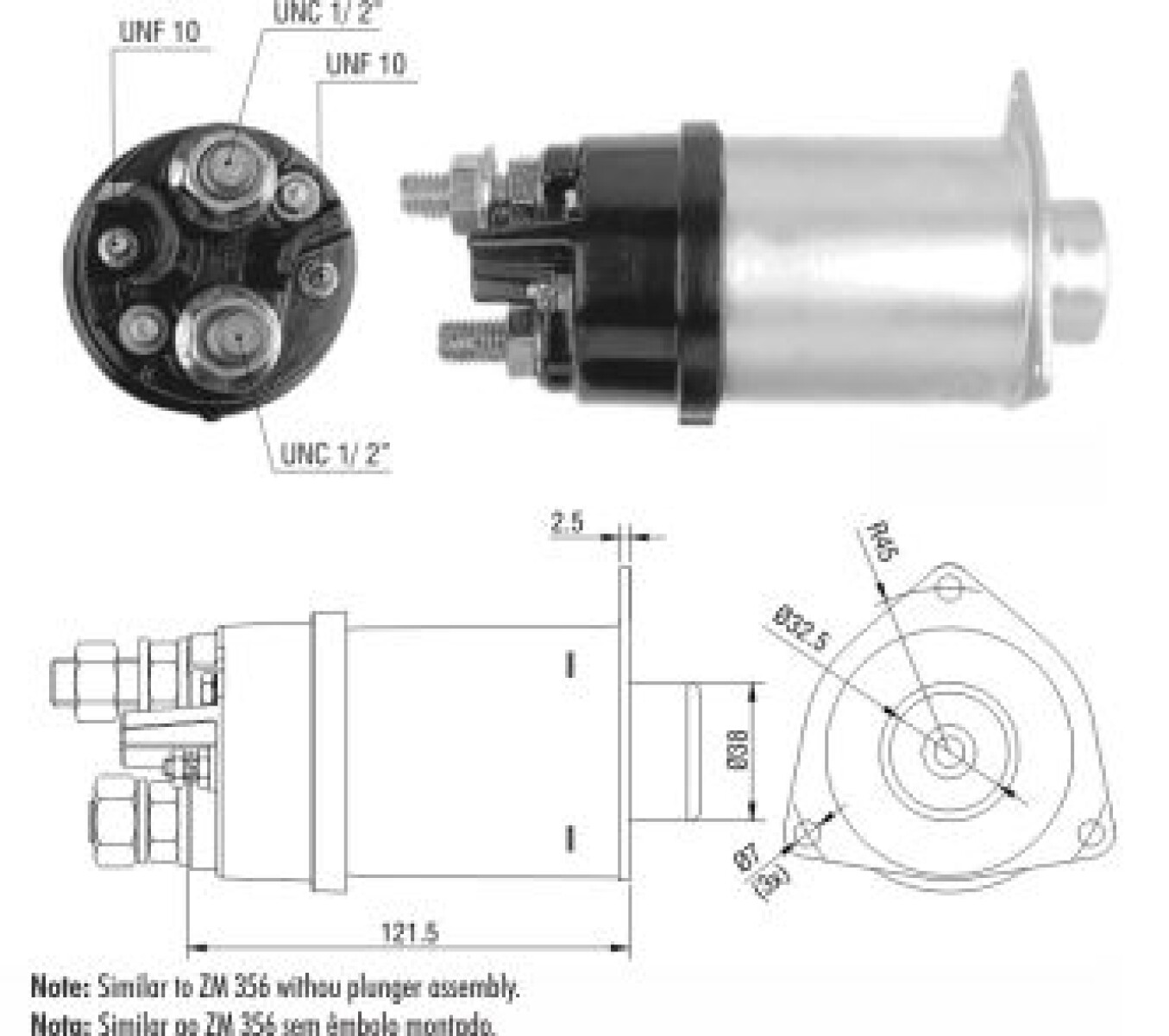 AUTOMATICO DE ARRANQUE - DELCO REMY 12V 42MT 456CH IM.90880456 ZM 