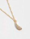 Cadena Corta con Dije Strass Collar Con Dije De Gota - Dorado