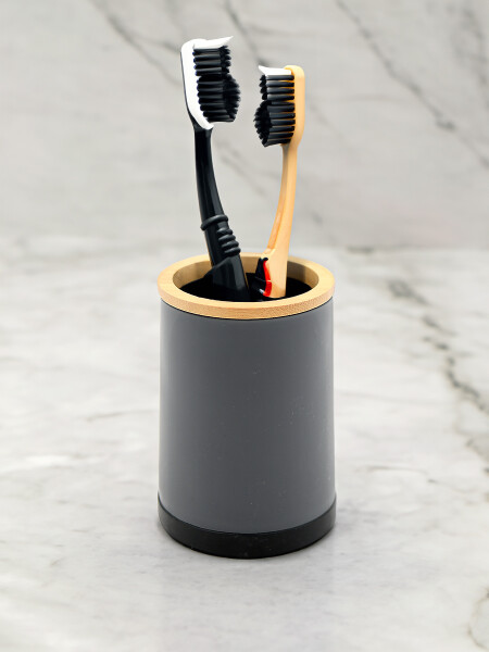 VASO BAMBOO GRIS OSCURO