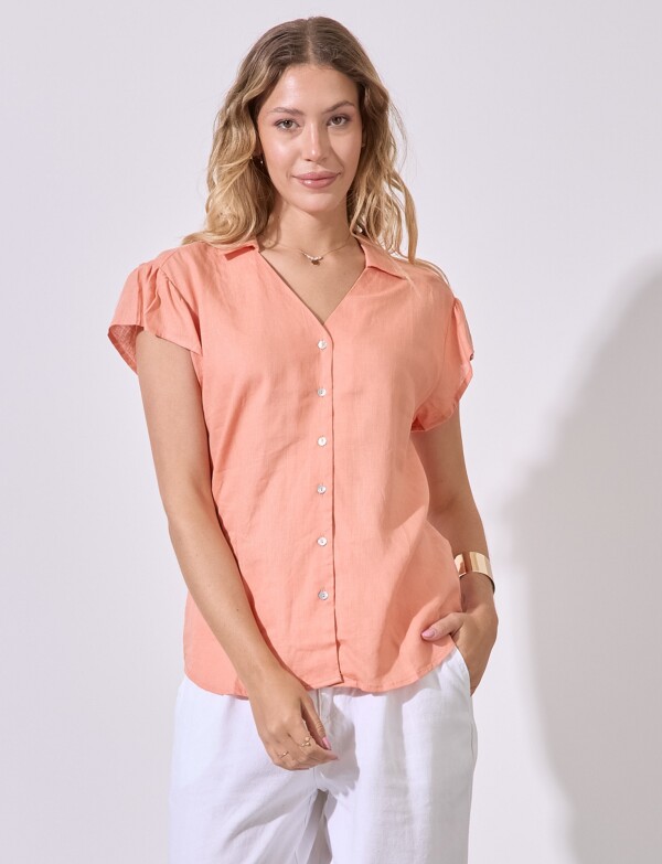 Camisa Lino CORAL