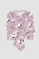 Pijama snoopy velour teen Rosado