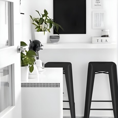 Taburete Tolix Hogar Pub Muebles Negro