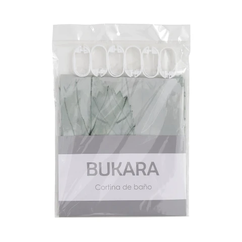 Cortina Baño Bukara con Argollas 180 x 180 cm RP024044RM-12