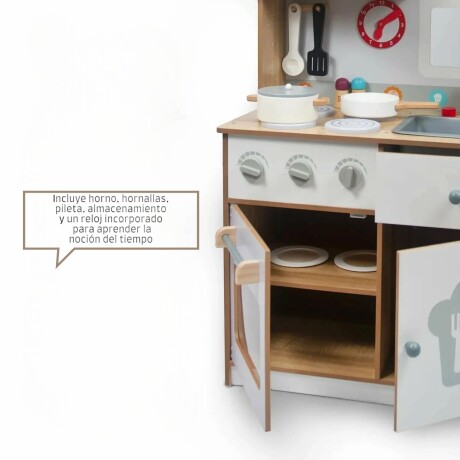 Cocina de Madera Mediana Chef con Reloj Cocina de Madera Mediana Chef con Reloj