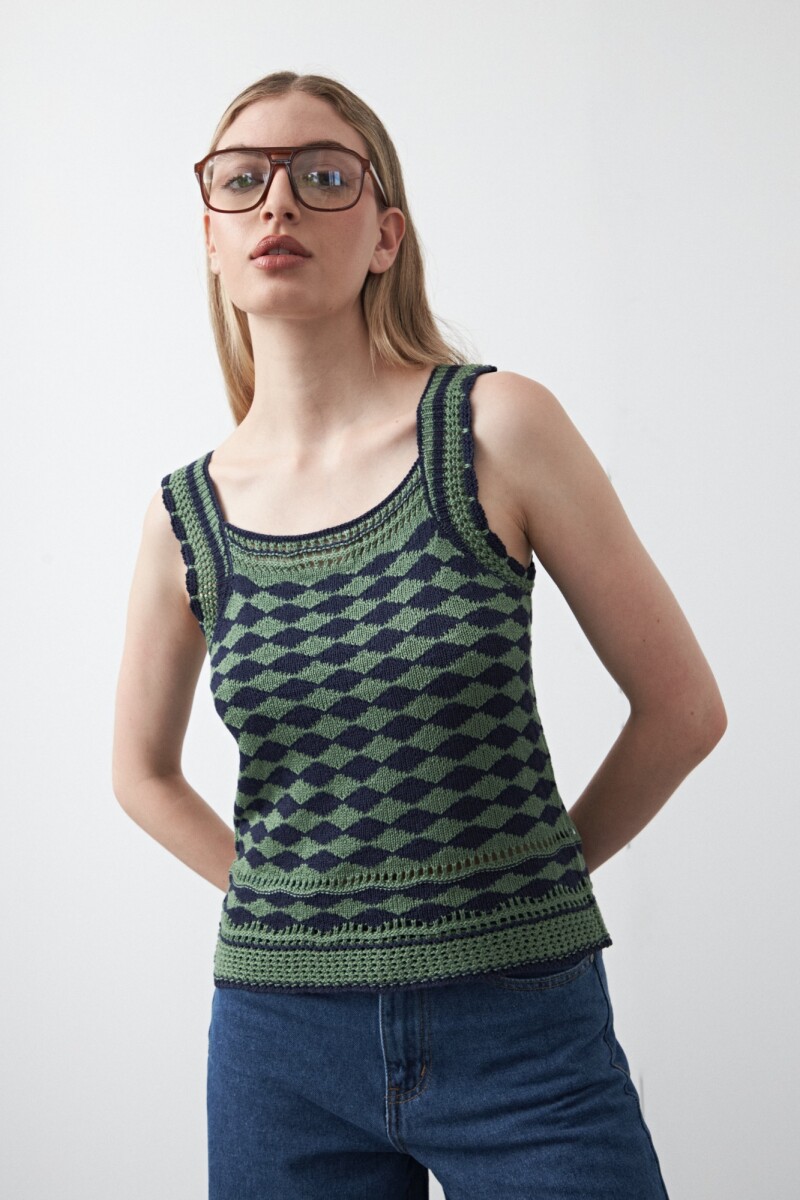 TOP EVARISTO Azul Marino