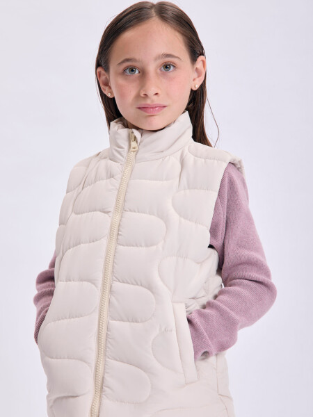 Chaleco capitoneado Beige