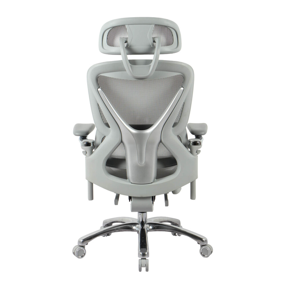 SILLA DE OFICINA MALLA-Y-METAL GRIS LYRA