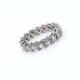 Anillo sin fin en oro 18k blanco y brillantes Anillo sin fin en oro 18k blanco y brillantes