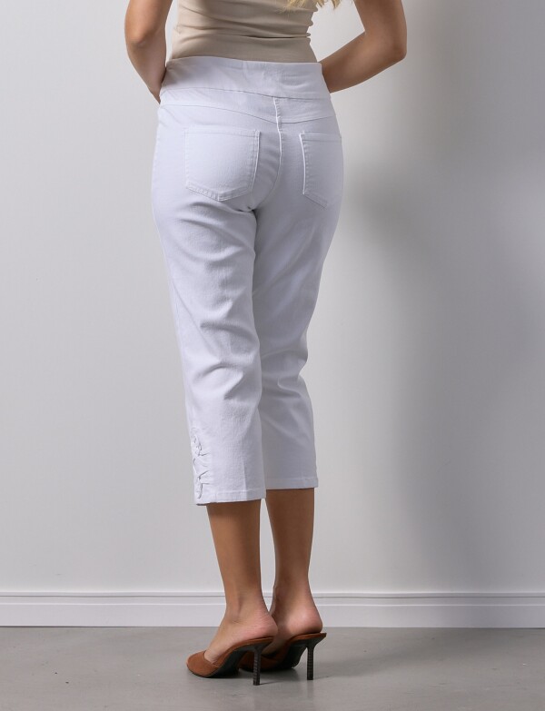 Capri Pull On Denim BLANCO