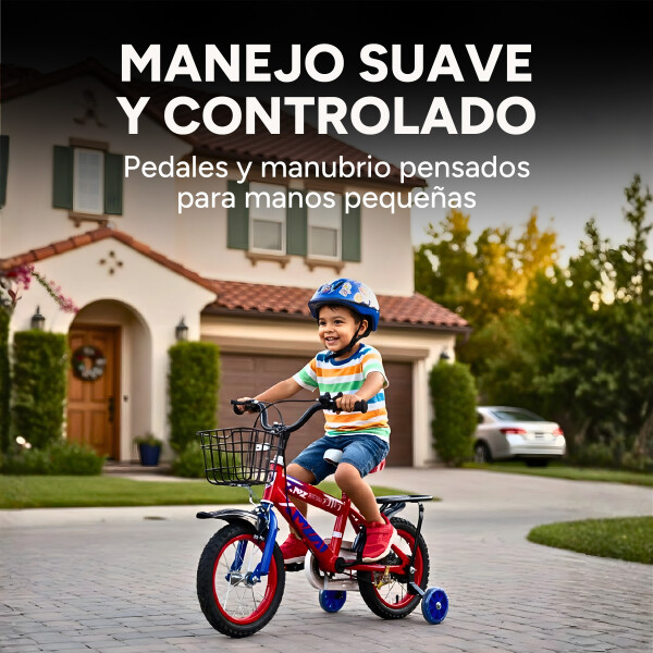 Bicicleta Infantil XMZ Rodado12 Canasto Parrilla Guardabarro Rojo 1