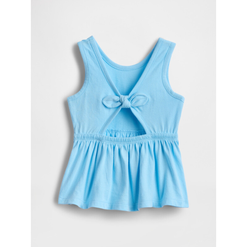 SL TIE BACK KNIT TOP CHLORINE BLUE