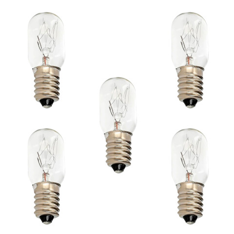 Lámparas E14 15W Luz Cálida Pack x5 Vidrio Resistente Lámparas E14 15W Luz Cálida Pack x5 Vidrio Resistente