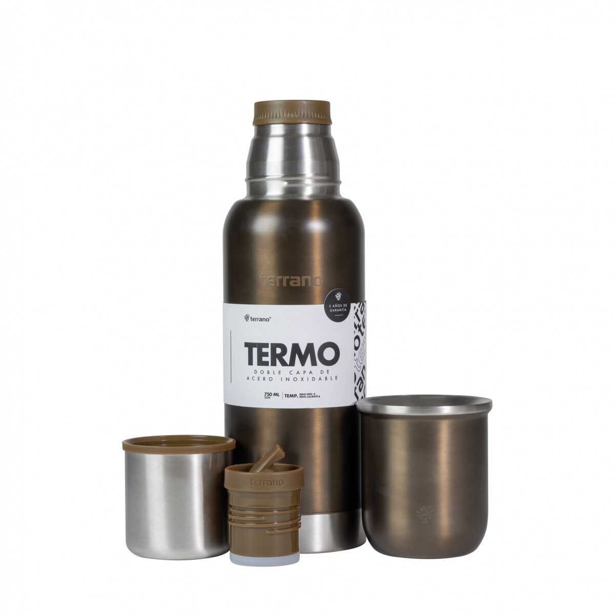 Kit 750ML Slim + Mate Sicilia - Marrón Metalizado 