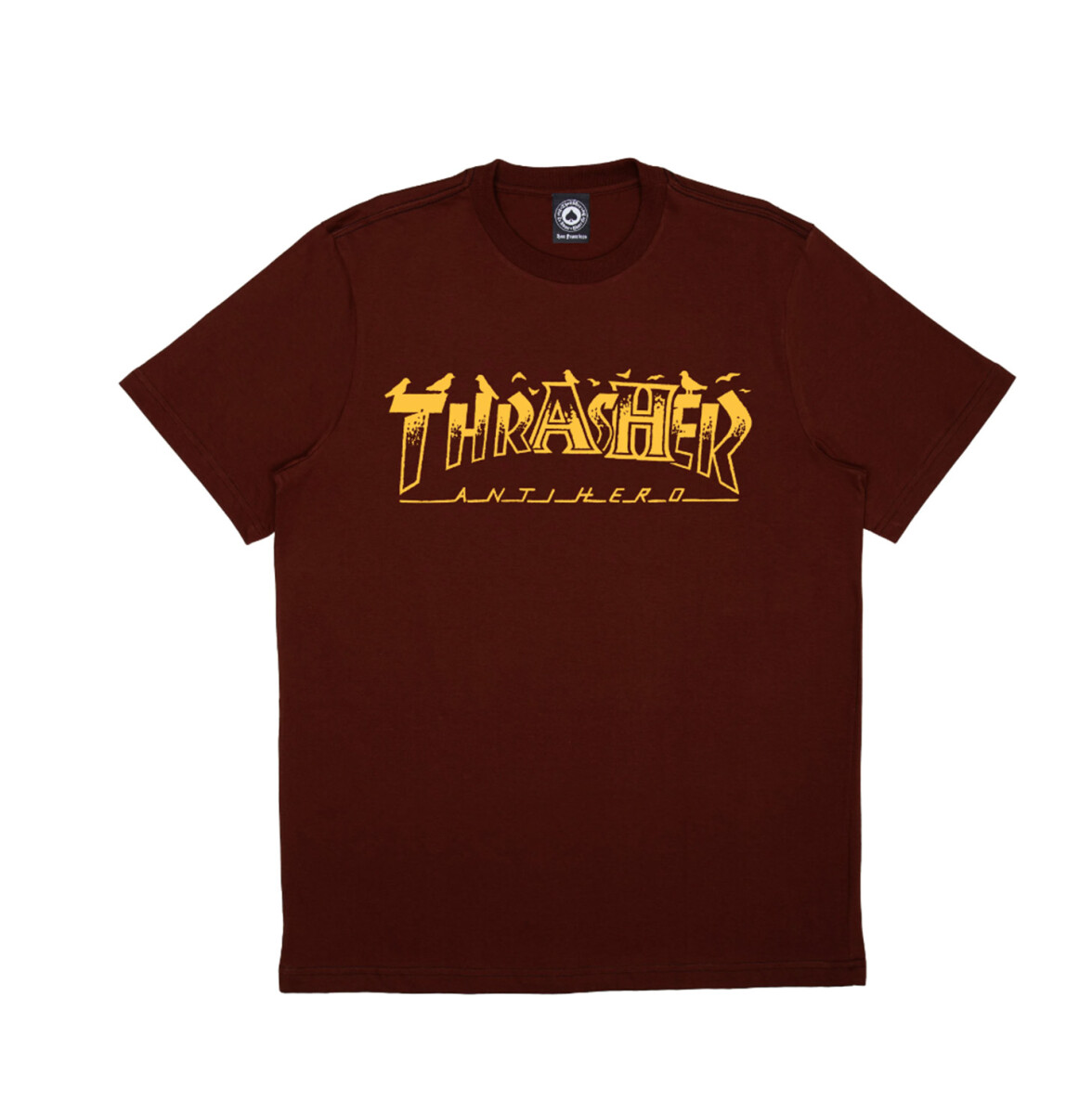 Remera Thrasher Anti Hero - Marrón 