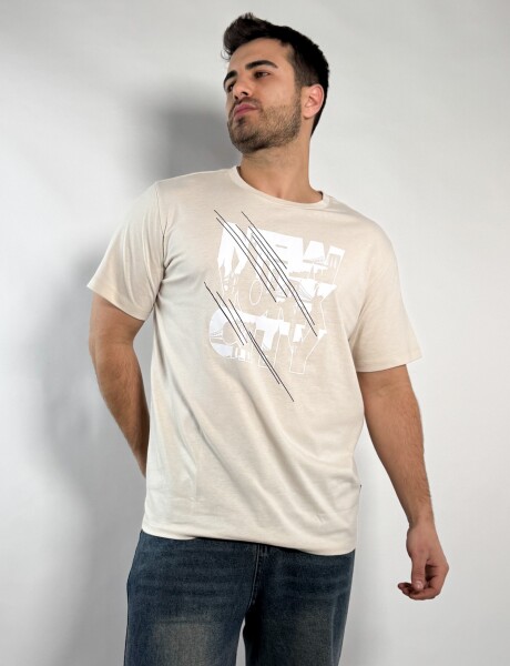 Remera estampada Buley Beige