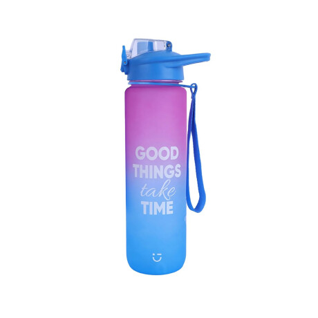 Botella degradé one-touch 1L azul