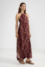 VALE HALTER DRESS Chain Gang Merlot