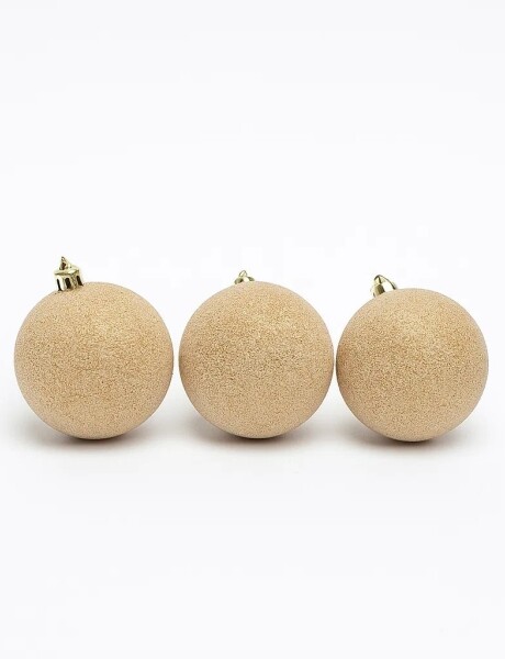 ESFERA CLEAR BEADS 8CM X 3 UNIDADES CHAMPAGNE ESFERA CLEAR BEADS 8CM X 3 UNIDADES CHAMPAGNE