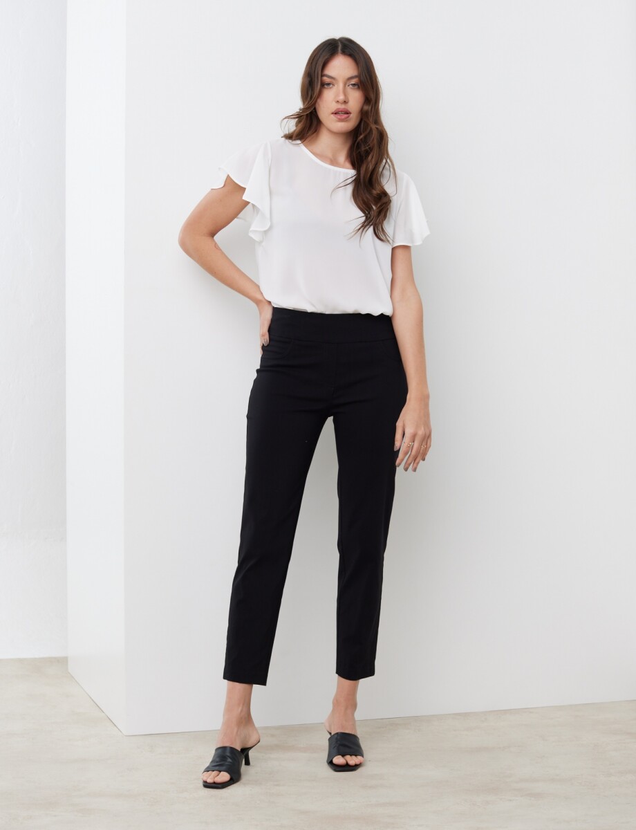 Pantalon Pull On Ankle - Negro 