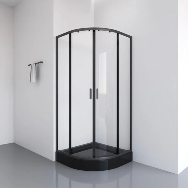 MAMPARA DE BAÑO ESQUINERA NEGRO MATE 90 X 90 X 2.05 MT MAMPARA DE BAÑO ESQUINERA NEGRO MATE 90 X 90 X 2.05 MT