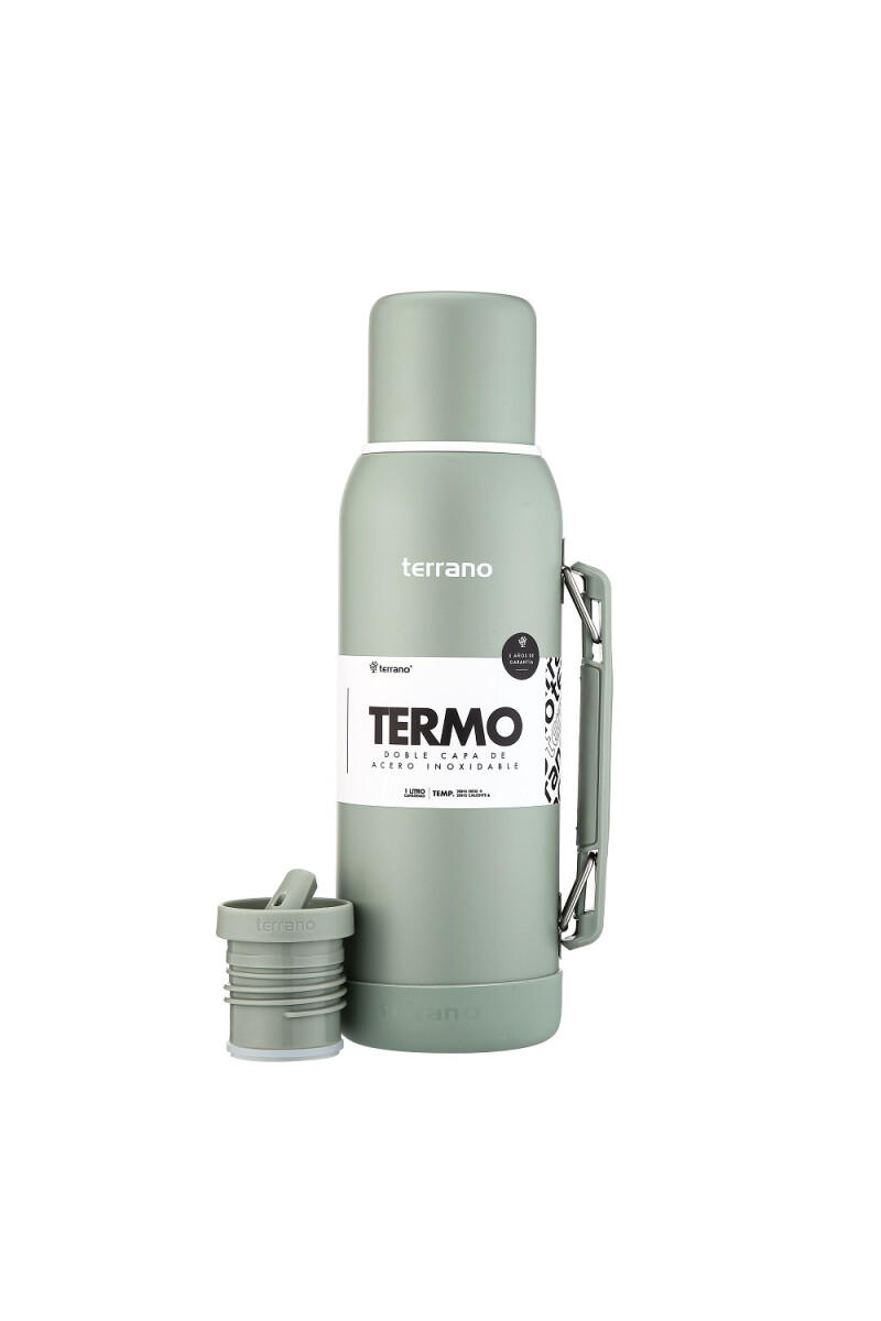 TERMO TERRANO NEW 1LT CON MANIJA PREMIUN VERDE OLIVA