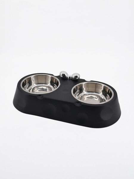 PLATO DOBLE ALUMINIO NEGRO