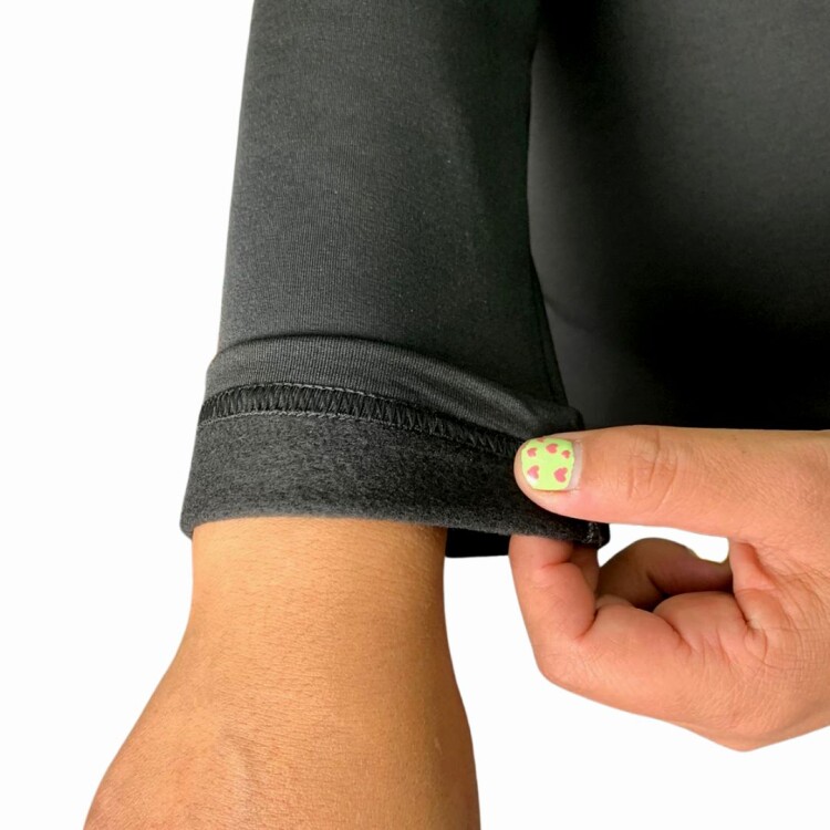 REMERA TERMICA AFELPADA PARA DAMA NEGRO