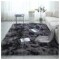 Alfombra Tapete Shaggy Peluda 100 X 150cm Pelo Alto Gris