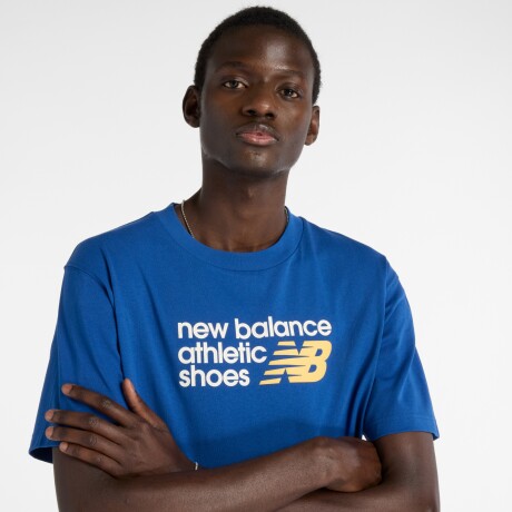 Remera New Balance de Hombre -Athletics Relaxed- MT51900GAB BLUE