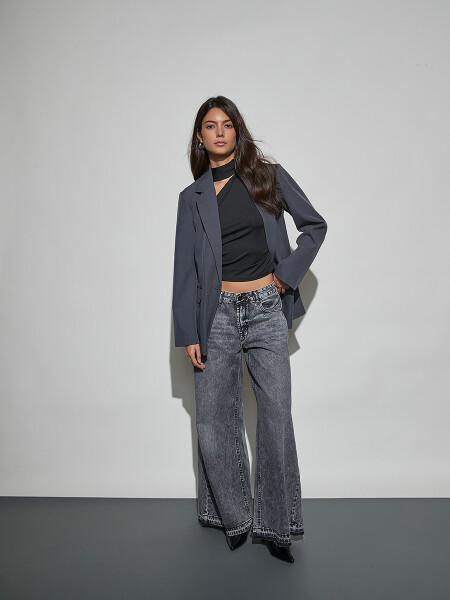 BLAZER GELDA GRIS OSCURO