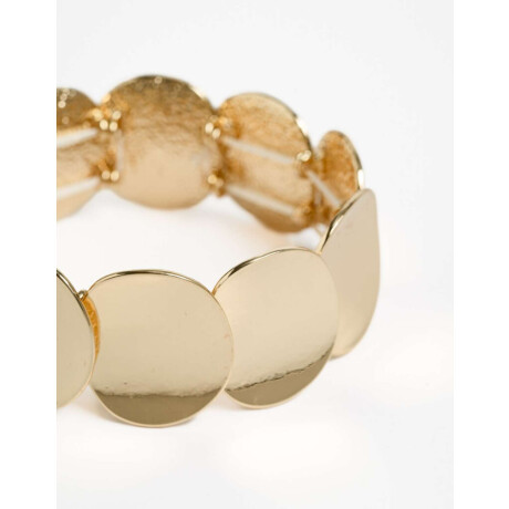 Pulsera Elástica Chapones Metal Dorado