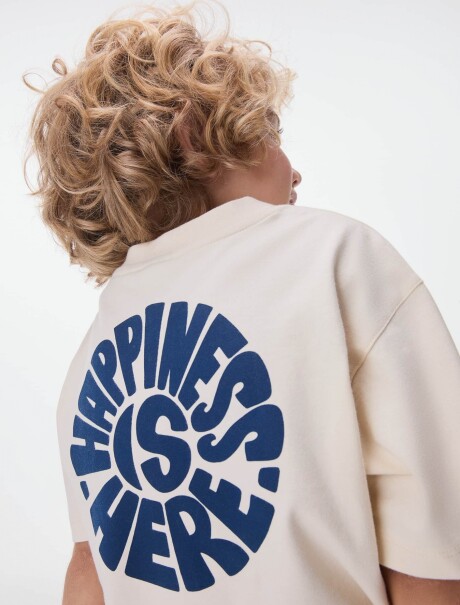 CAMISETA CON ESTAMPA BEIGE