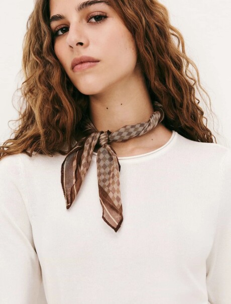 BLUSA MANGA CORTA BEIGE