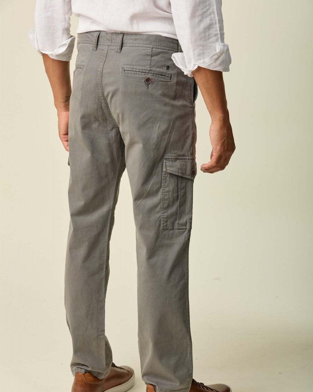 Pantalón Cargo Algodón Gris