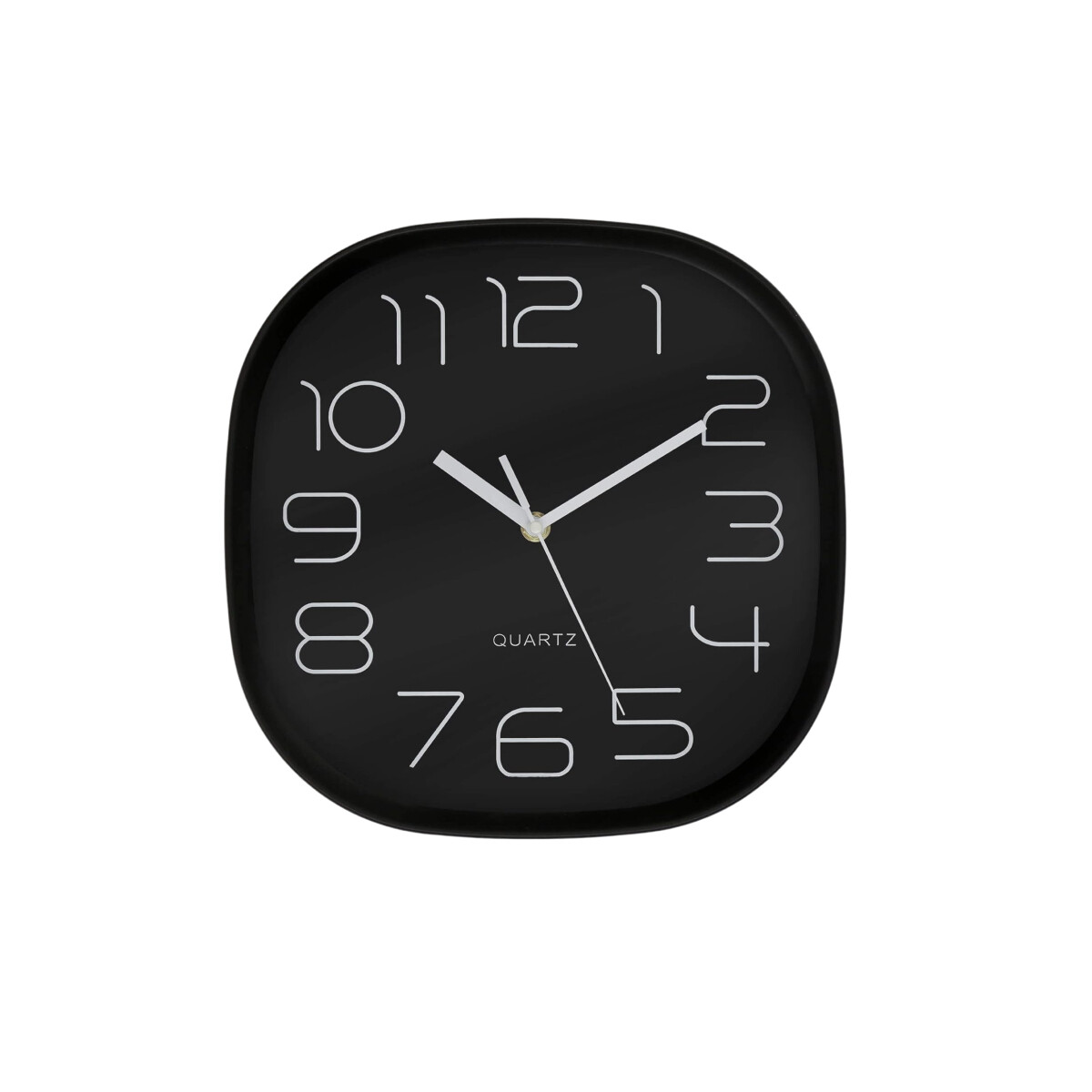 Reloj De Pared Cuadrado 28 Cm X 28 Cm Con Puntas Redondeadas 