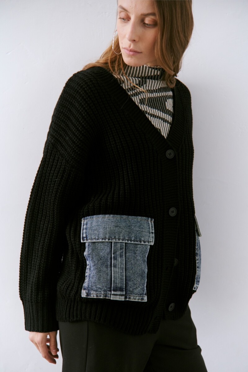 SACON POCKET JEAN NEGRO