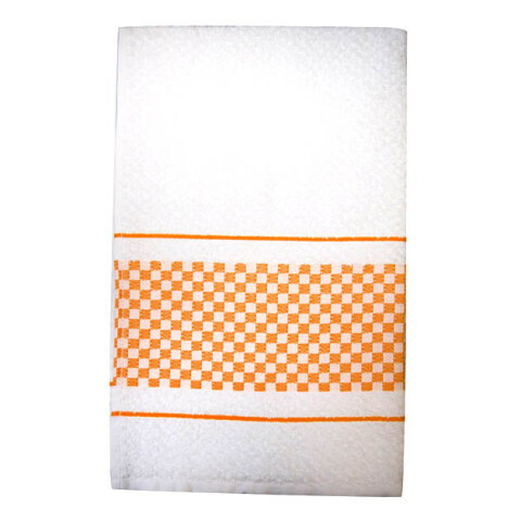 Repasador Dohler Victoria de tela Jacquard BCO/AMARILLO
