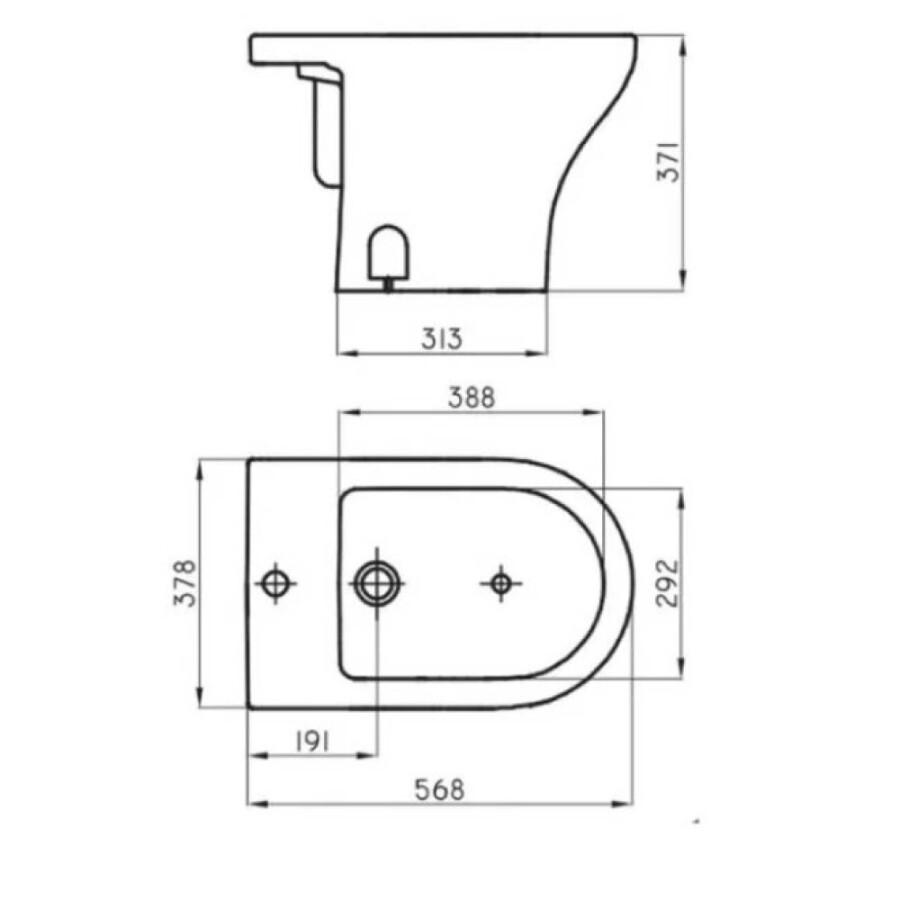 Bidet Vento Blanco Un Agujero Bidet Vento Blanco Un Agujero