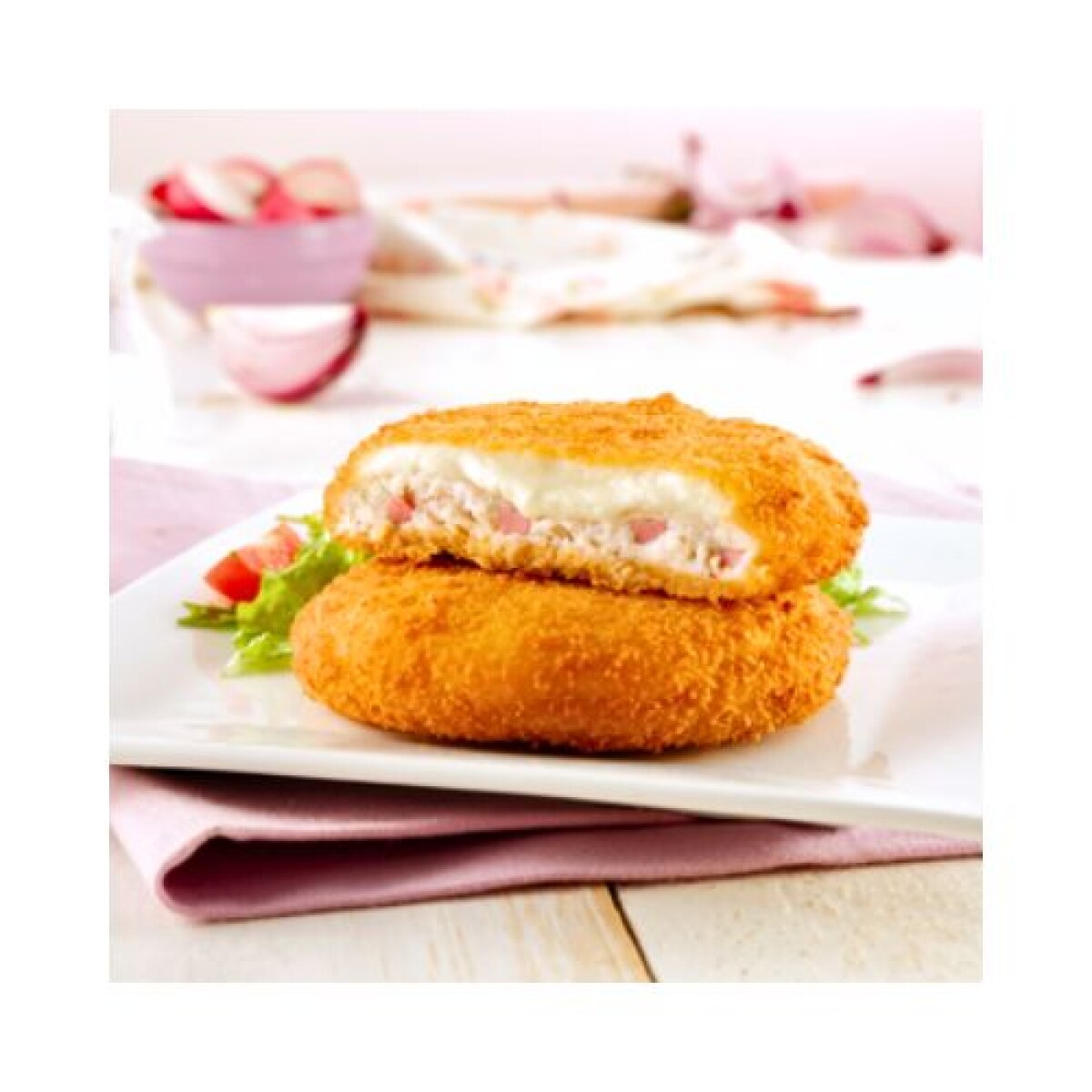 Medallón de Pollo c/ Jamón y Queso Artico - 1 kg 