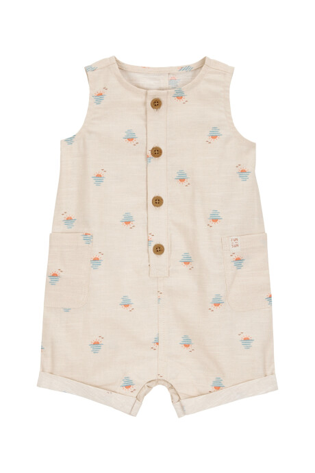 Monito corto de algodón, diseño atardecer Sin color