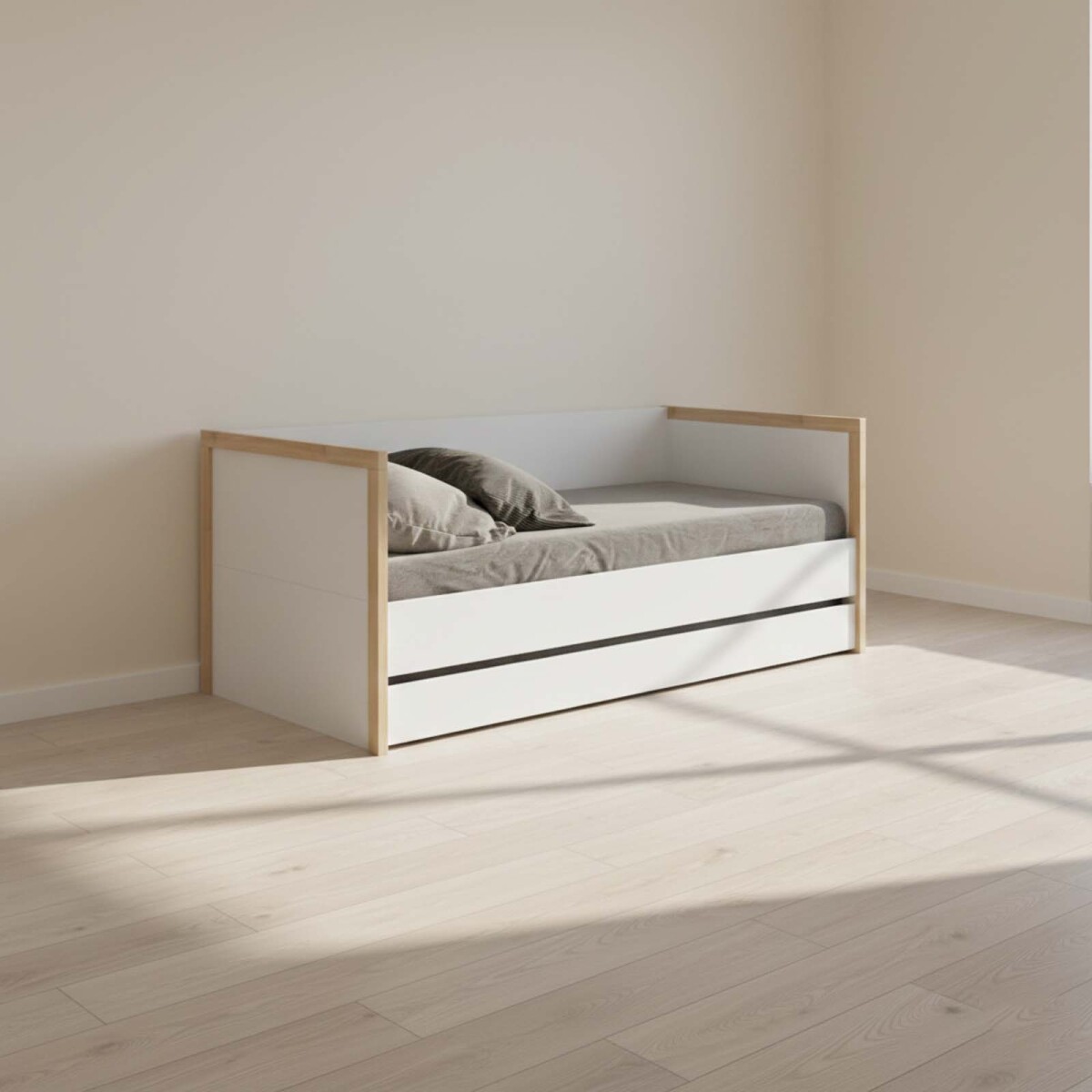 CAMA MARINERA - 1 PLAZA MDF-Y-MADERA BLANCO ROCKY II 