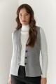 CHALECO TEJIDO GRIS
